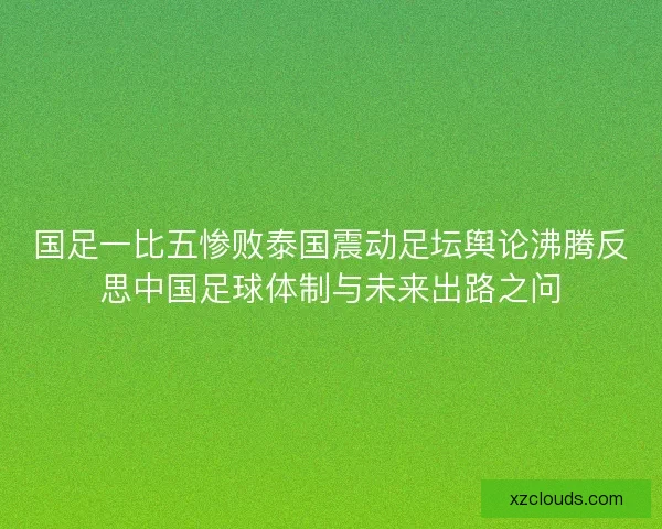 国足一比五惨败泰国震动足坛舆论沸腾反思中国足球体制与未来出路之问